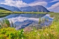 Kobylie pleso tarn under Zavory saddle in High Tatras during summer