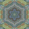 The Koch snowflake colorful fractal