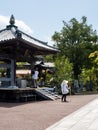 O-henro pilgrims at Tanemaji, temple number 34 of Shikoku pilgrimage Royalty Free Stock Photo