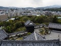 Panoramic view of the city from the top floor of Kochi castle Royalty Free Stock Photo