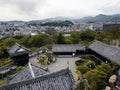 Panoramic view from the top floor of Kochi castle Royalty Free Stock Photo