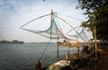 Kochi , Kerala, India - 2017 - Fishing nets in Cochin symbol.