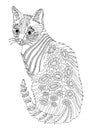 The bengal cat - coloring page