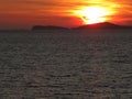 Ramsey Island at sunset.