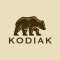 Kodiak brown bear logo icon