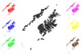 Kodiak Island Borough, Alaska Boroughs and census areas in Alaska, United States of America,USA, U.S., US map vector