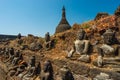 Koe Thaung temple old landmark in Mrauk U town, Rakhine state, Myanmar Royalty Free Stock Photo