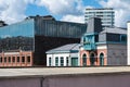 Koekelberg, Brussels Capital Region, Belgium, View over renovated architecture from a former industry building, now a sports Royalty Free Stock Photo