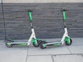 Lime electric kick scooter