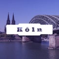 Koeln, Germany - city name text card