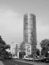Koelntriangle skyscraper in Koeln, black and white Royalty Free Stock Photo