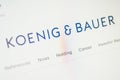 Koenig bauer Web Site. Selective focus. Royalty Free Stock Photo