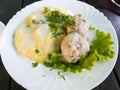 Koenigsberg Klops, a traditional German dish,