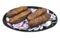 Kofta Kebabs on a Sizzling Plate Royalty Free Stock Photo