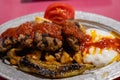 Kofta meatball in Turkey, KÃÂ¶fte Iskender dish served in Turkey.