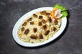 Kofta pulao served in dish isolated on grey background top view of indian and bangladesh food