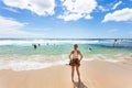 Koggala Beach, Sri Lanka - A woman looking upon the indian ocean