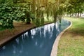 River canal in Munich near English garden park
