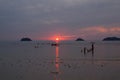 KOH CHANG, THAILAND - January, 2013: Sunset on the Koh Chang Island Royalty Free Stock Photo