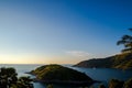 Koh Keaw Yai Island view from Leam PromThep Cape and Sea with yacht in Phuket