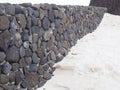 Wall on beach Royalty Free Stock Photo
