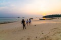 Koh Lipe, Thailand - 13.11.2019: Tourists are taking selfie photos during sunset at Ko Lipe island, Thailand. Beautiful and Royalty Free Stock Photo