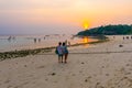 Koh Lipe, Thailand - 13.11.2019: Tourists are taking selfie photos during sunset at Ko Lipe island, Thailand. Beautiful and Royalty Free Stock Photo