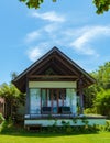 Koh Mak Thailand, a luxury bungalow lodge with a view at the tropical ocean