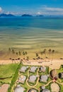 Koh Mak tropical island, paradise beach and resort, near koh Chang, Trat, Thailand. View from a height Royalty Free Stock Photo