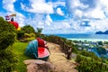 Koh Phi Phi Don Thailand beach island viewpoint panorama view Royalty Free Stock Photo