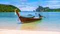 Koh Phi Phi Don Thailand, Longtail boats on the beach of Kho Phi Phi Don Thailand Royalty Free Stock Photo