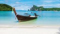 Koh Phi Phi Don Thailand, Longtail boats on the beach of Kho Phi Phi Don Thailand Royalty Free Stock Photo