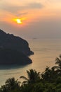 Koh Phi-Phi Sunset view Royalty Free Stock Photo