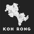 Koh Rong - communication network map of island.