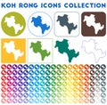 Koh Rong icons collection.