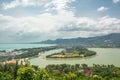 Koh Samui chaweng beach and lake, view from hill Royalty Free Stock Photo