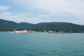 Koh Samui island, Thailand - December 15, 2019 : Seatran Ferry conveying passenger from Donsak pier Surat Thani province