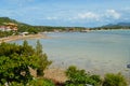 View the sea shore and Chaweng beach at Koh Samui island, Thailand. Royalty Free Stock Photo