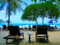 Koh Samui, Thailand - June 27, 2008: The people resting at beach at Chaweng Buri Resort