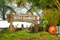 Koh Samui wooden sign