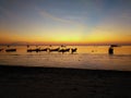 Koh Tao, Thailand - November 2018: Beautiful sunset on the beach, Koh Tao Royalty Free Stock Photo