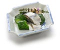 Kohada Sunomono spotted sardine vinegared dish,  japanese cuisine. Royalty Free Stock Photo