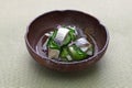 Kohada Sunomono spotted sardine vinegared dish,  japanese cuisine. Royalty Free Stock Photo