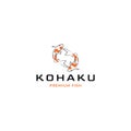 Kohaku Koi fish logo vector icon template Royalty Free Stock Photo