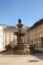 Prague castle fountain Royalty Free Stock Photo