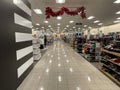 Kohls retail store interior during the holidays clean aisle Royalty Free Stock Photo