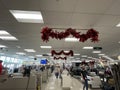 Kohls retail store interior during the holidays front area