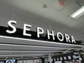 Kohls retail store interior during the holidays Sephora store sign