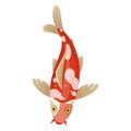 Koi carp icon, traditional oriental art symbol Royalty Free Stock Photo