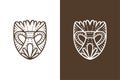 ancient mask logo template design.